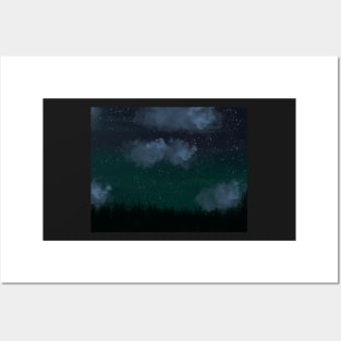 Night Sky with Stars Posters and Art